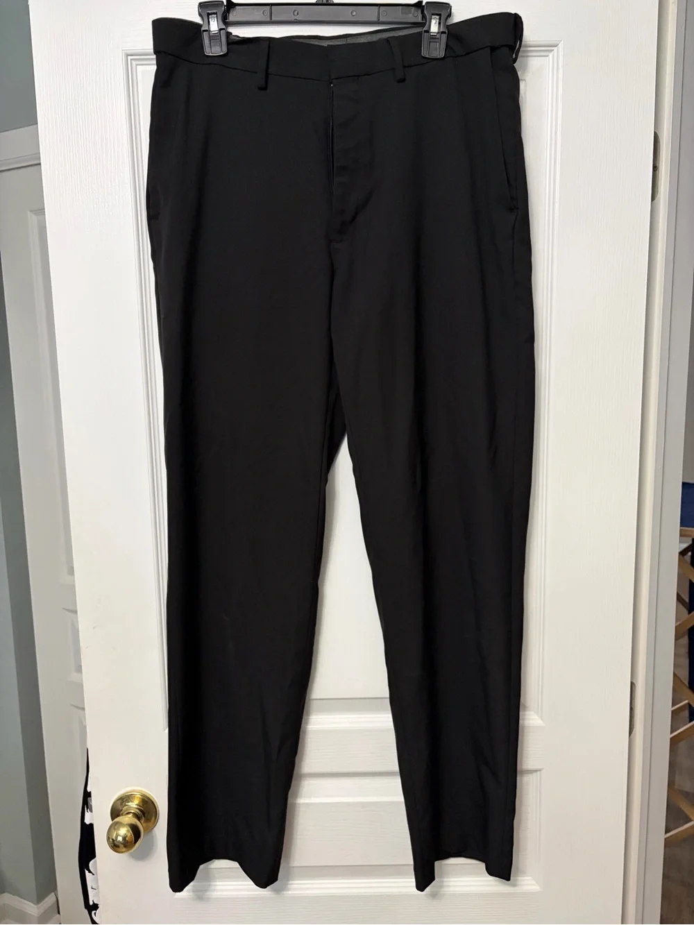 Haggar Black Men's Dress Pants - Straight Fit